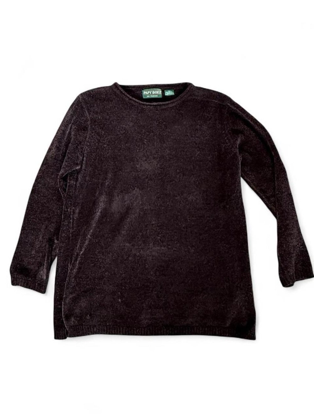 Papy Boez Vintage Velour Long Sleeve Crewneck Size S/M